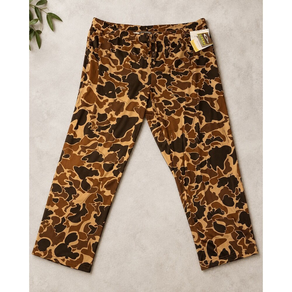 Drake Waterfowl Lounge Pants Old School Camo 3X NWT Drawstring Pajama Pants